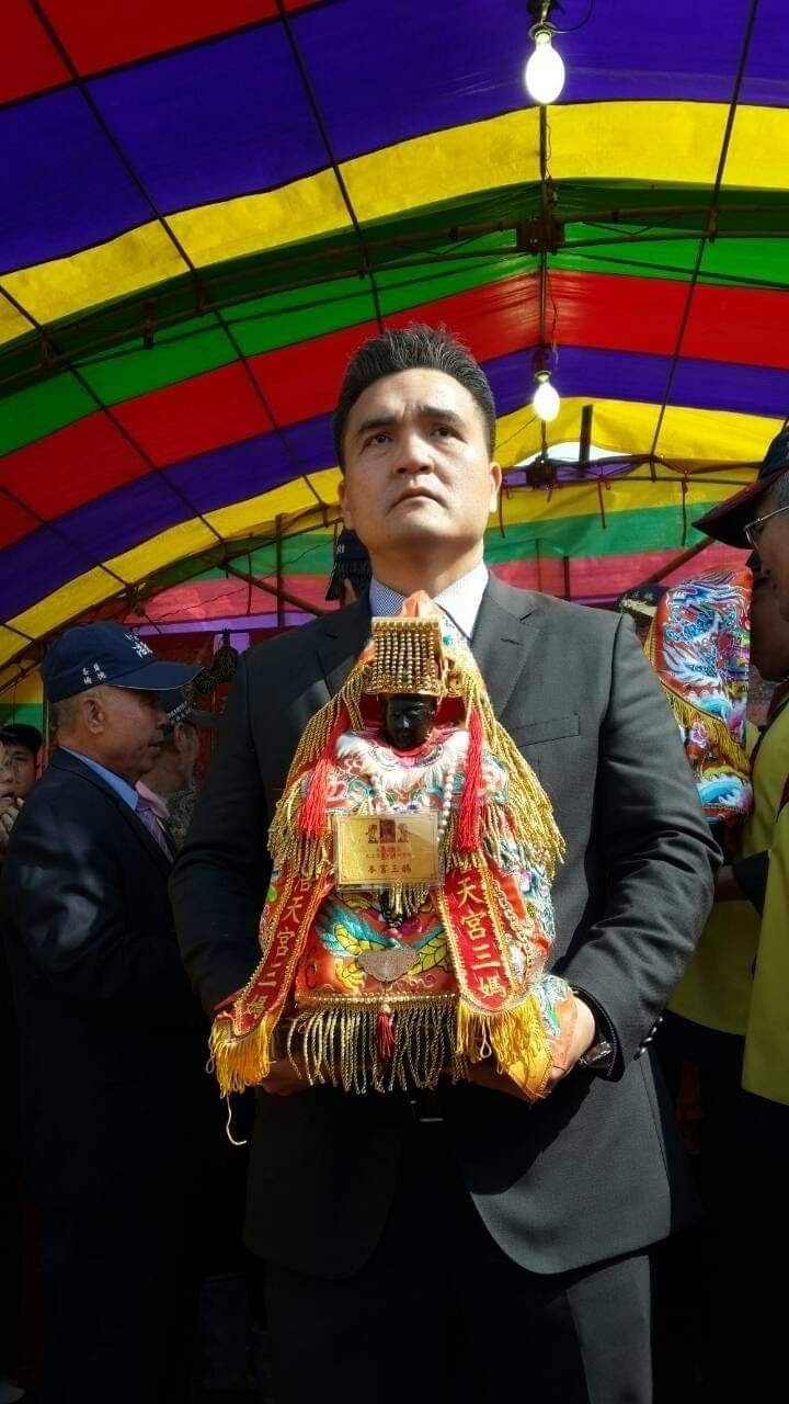 主辦浩天宮媽祖盃跆拳道錦標賽的浩天宮重建委員會主委王經綻表示,辦比賽目的在提倡跆拳道運動風氣,促進全民運動為目標。(記者張欽翻攝)