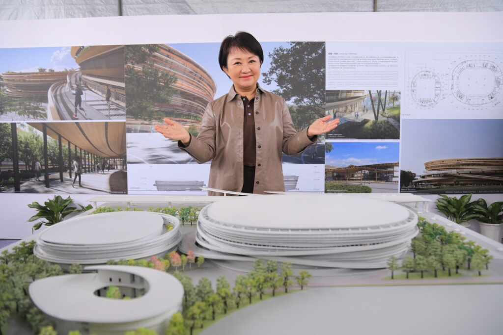 ▲盧秀燕市長說,今天台中巨蛋開工,「我們的美夢終於成真了」。(台中建設局提供)