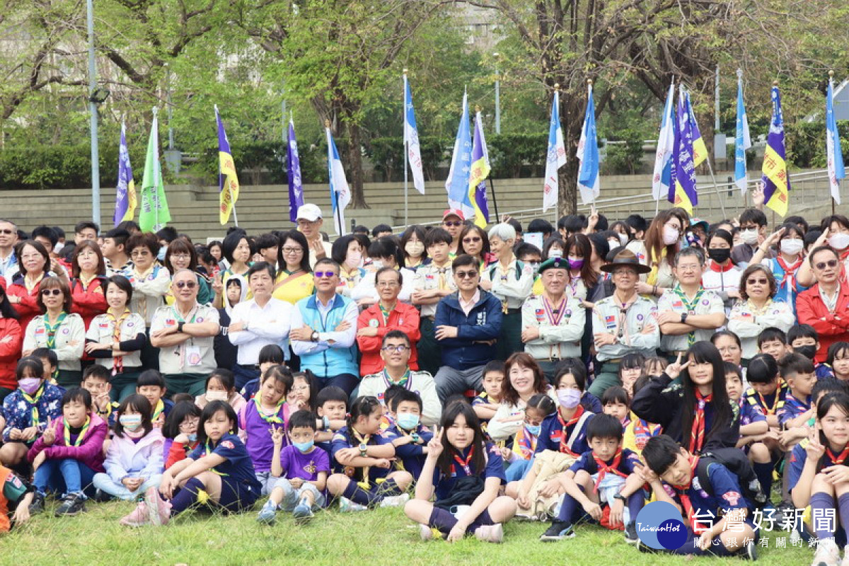 ▲高市113年童軍節慶祝大會暨童軍嘉年華活動在國立科學工藝博物館北館追風廣場舉行。