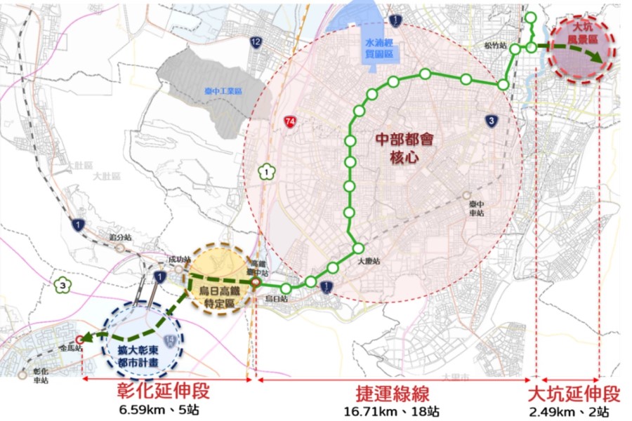 捷 運 彰 化 延 伸 線 近 期 有 新 進 度
