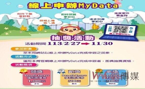 申辦稅務免出門!中市地稅局線上申辦MyData抽禮券活動開跑