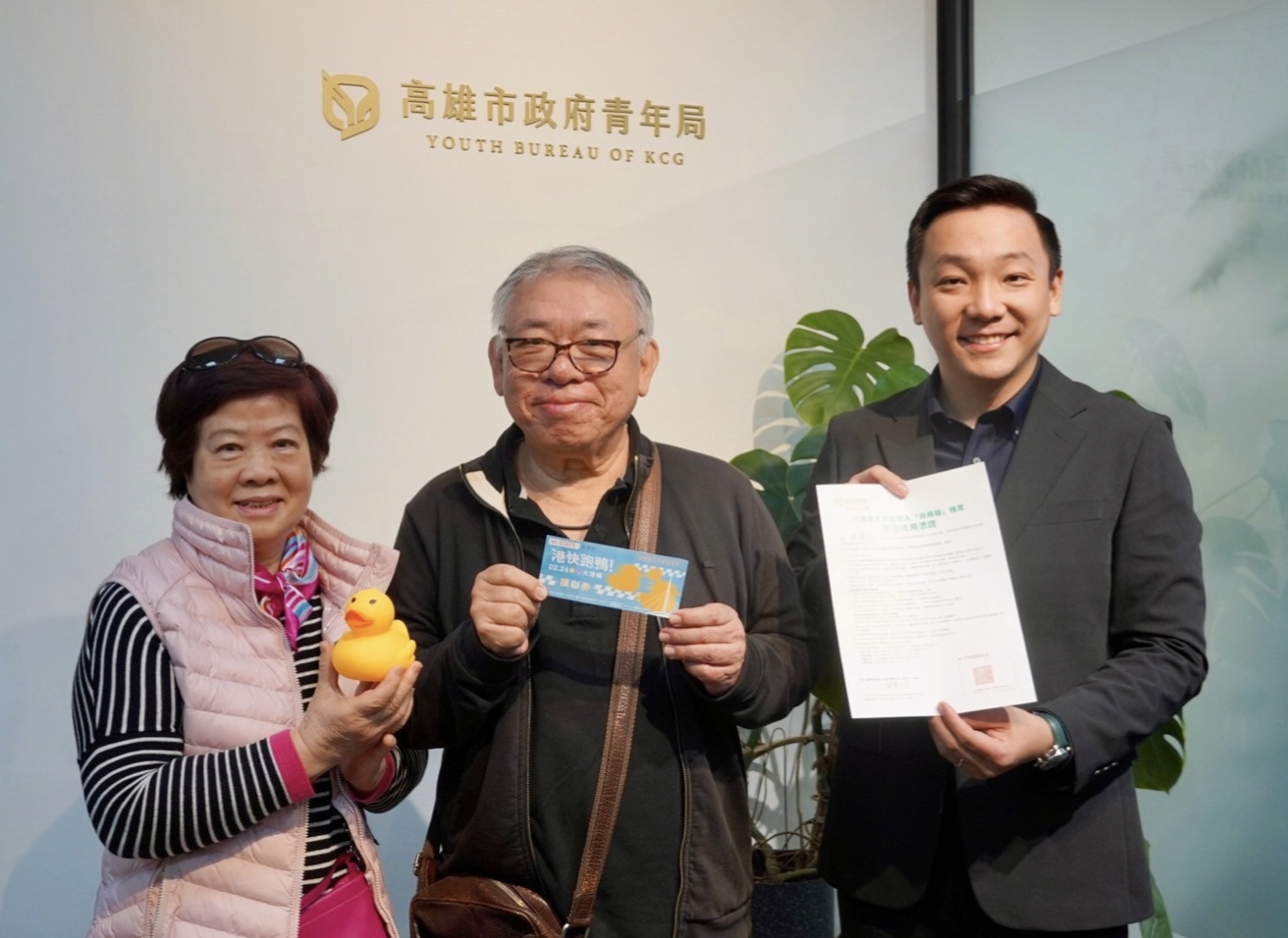 ▲得到頭獎的徐先生開心表示，「真的很幸運！」。(記者 吳月惠 翻攝)