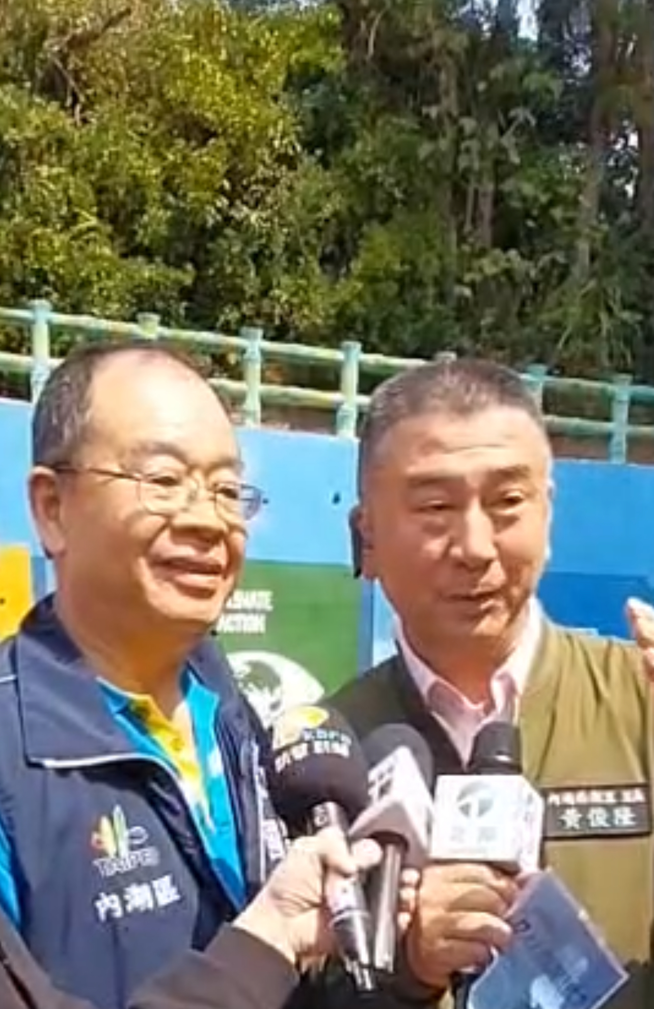 麗山里長林國隆(左) 、西湖里長黃俊隆(右)。