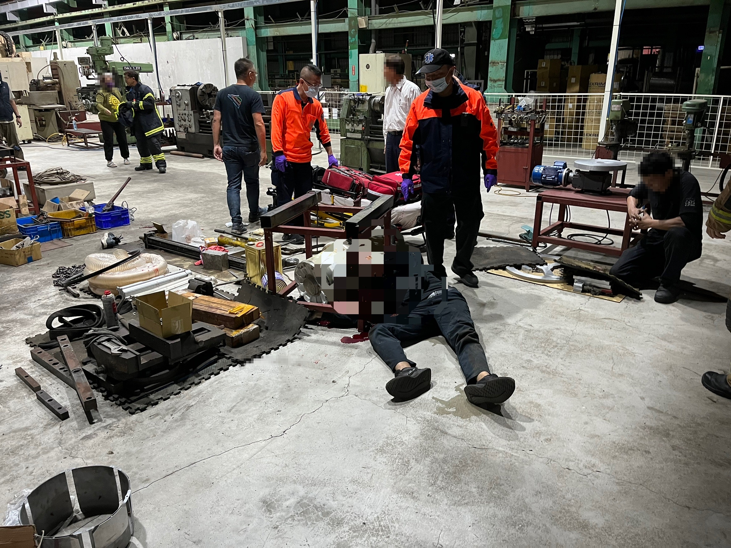 ▲台南市山上區一家知名輪框工廠發生嚴重工安意外，造成1死1重傷。（圖／民眾提供）