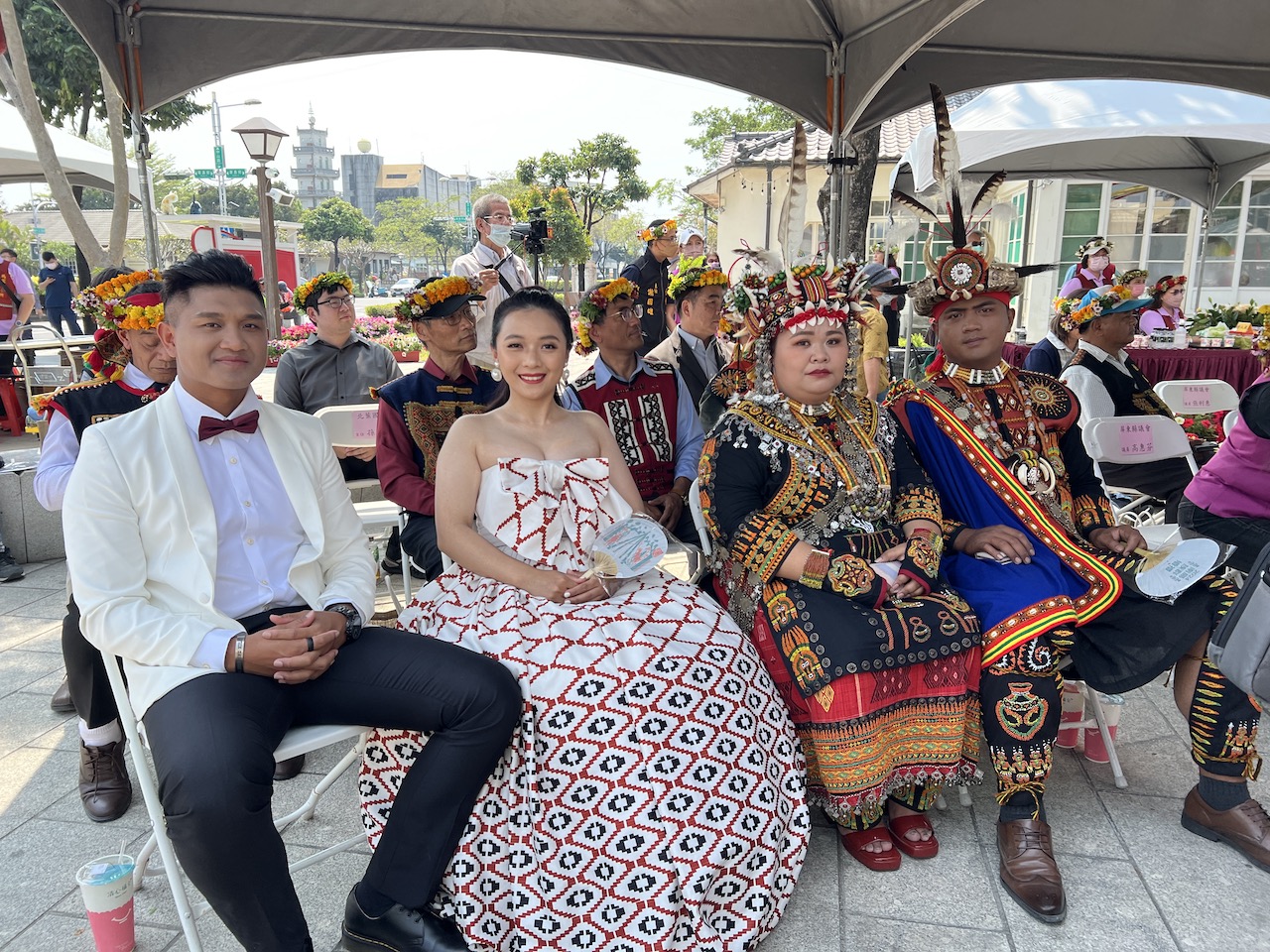 ▲最矚目的主婚禮活動【排灣族傳統貴族婚禮】，強調南島族群婚禮的國際魅力(圖:記者 黃婉柔 翻攝)