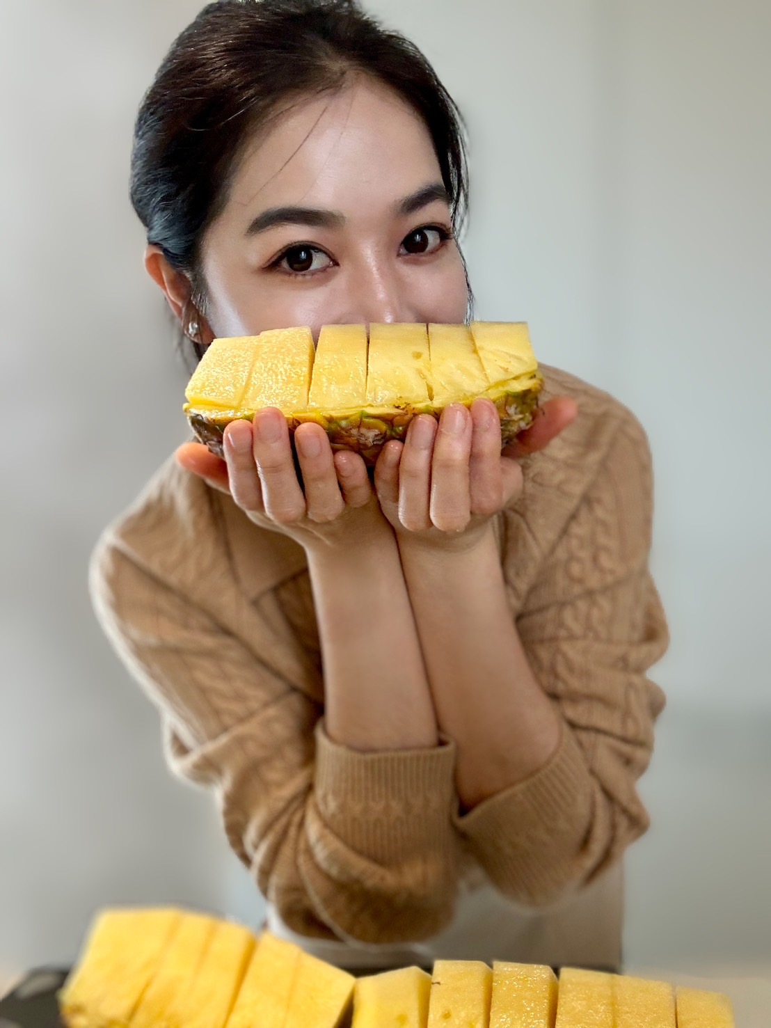▲美女主播劉方慈為台南鳳梨獻聲。（圖／劉方慈提供）