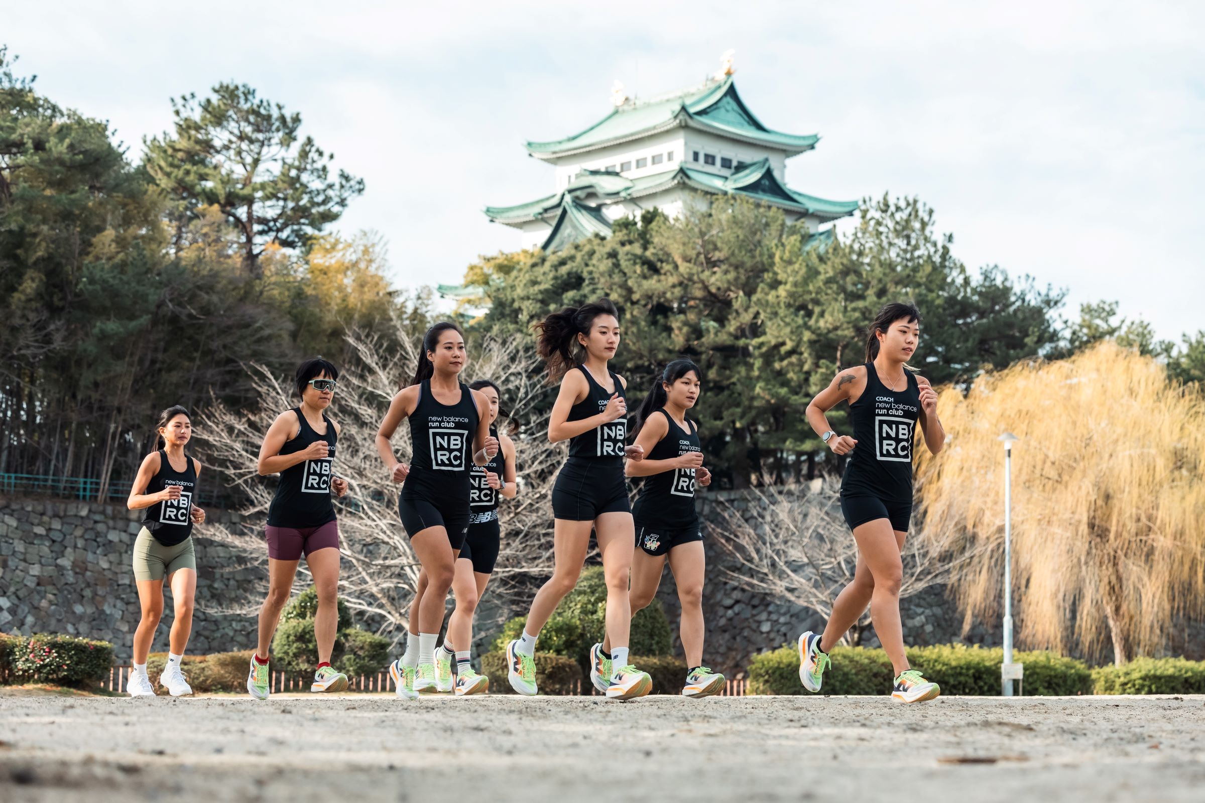 NBRC團隊於名古屋城作最後的調整與訓練。圖片來源:New Balance