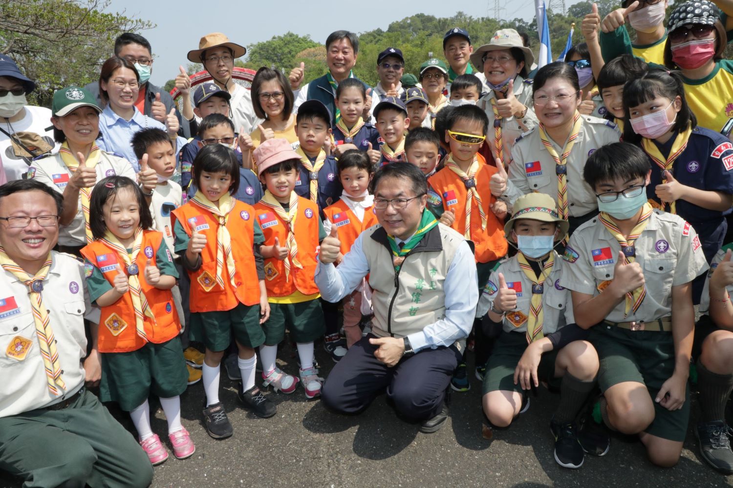 ▲台南市童軍會今日在烏山頭水庫珊瑚潭歡慶三五童軍節與全市大露營。（圖／記者陳彥霖翻攝）