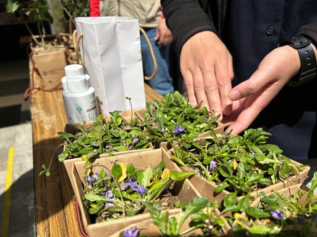 林業及自然保育署與里仁舉辦植樹月贈苗活動,贈送千株多款本土樹苗。(里仁公司提供)