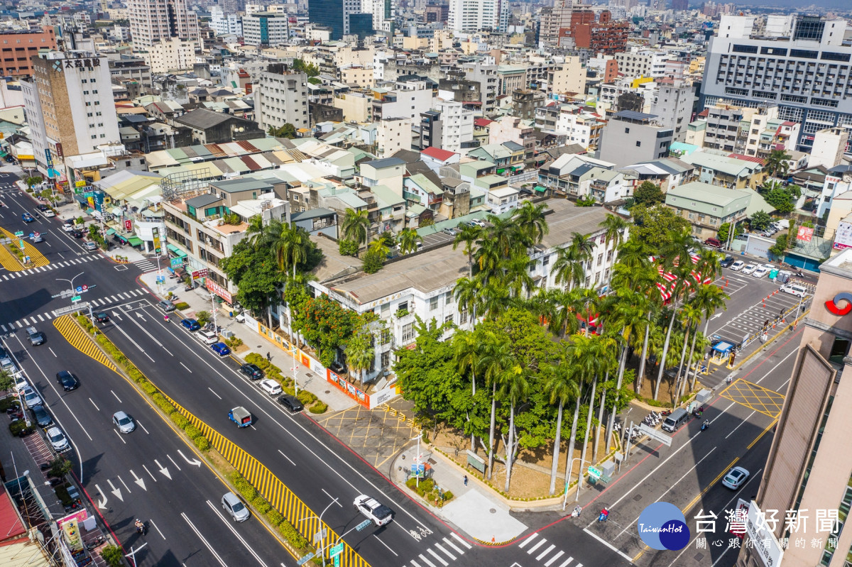 嘉義市舊市公所空拍照。(資料照/嘉義市府提供)