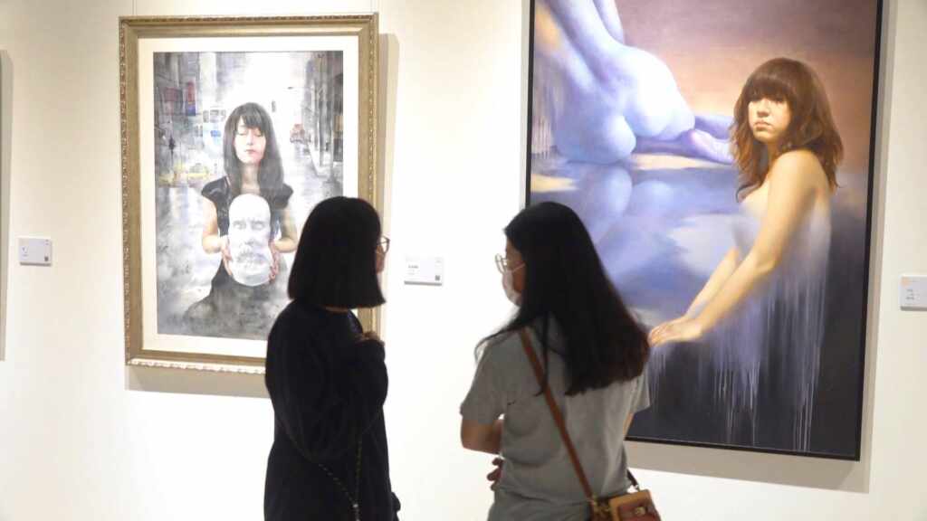 ▲ 2024 HSINCHU ART巡迴展，核心價值「返景入心」，表達「從實體到心境的昇華」，策劃五大展區，將作品從藝術家對於「實體的凝視」到「心靈的關照」。 （記者林明佑攝）