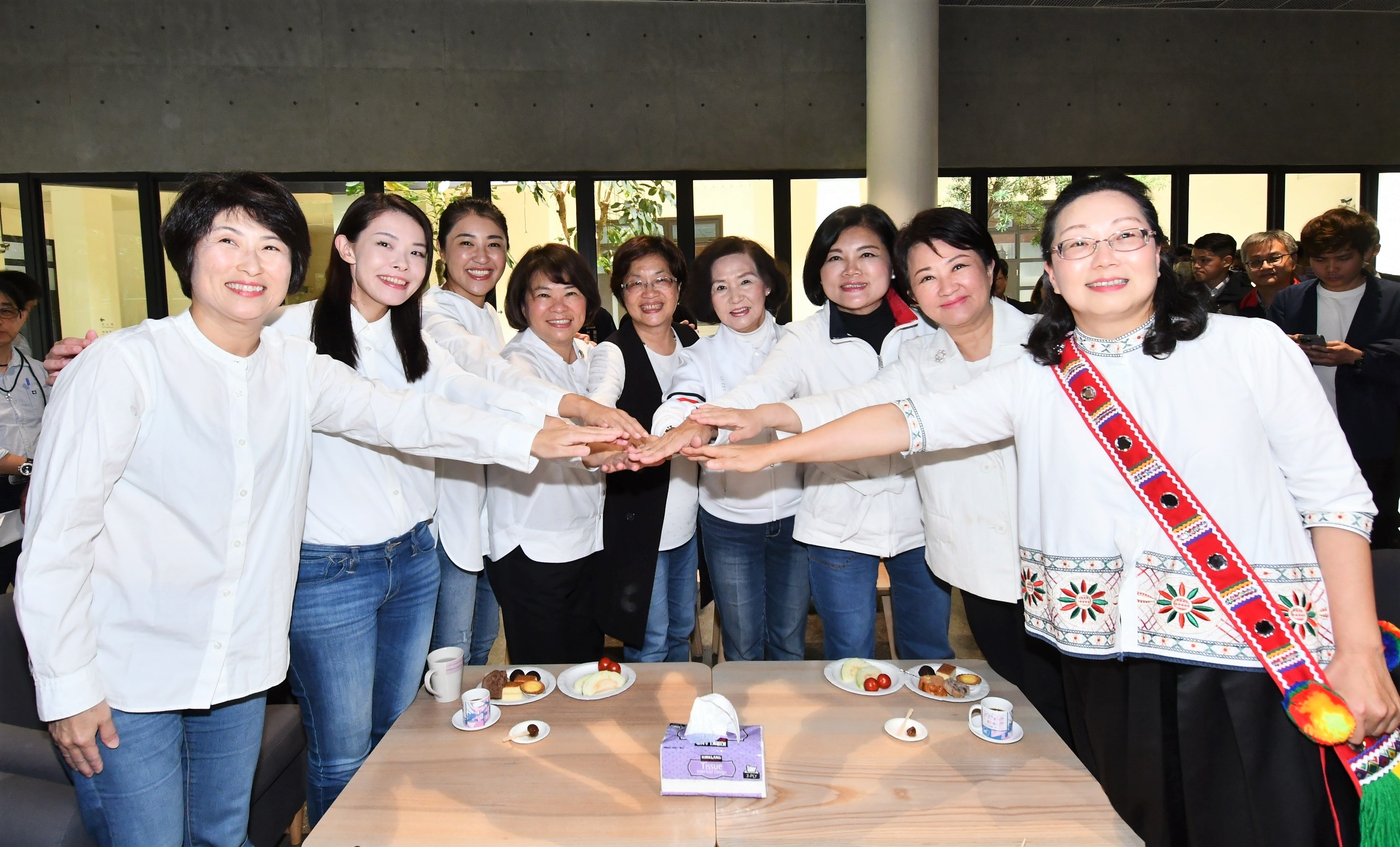 南投縣在經濟部中臺灣創新園區舉辦女力縣市交流活動，「Join 您一起動一動」象徵著相互鼓勵和共同運動，也代表著9個縣市共同響應運動平權。（彰化縣政府提供）
