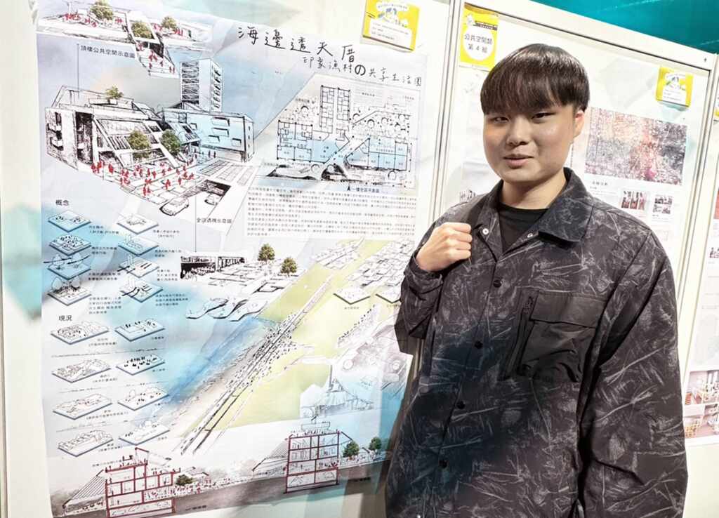 ▲大葉大學空設系大二生黃轍諺參加青年住居的N種生活想像競圖決賽。(大葉大學提供)
