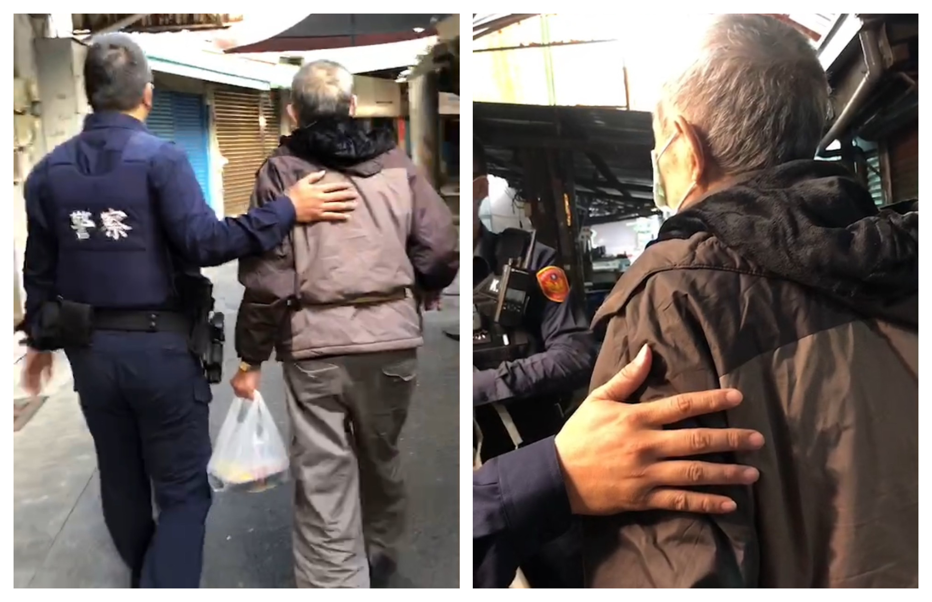 兩小時搭渡輪十來趟 暖警助迷途翁返家。〈圖/記者蔡宗武翻攝〉