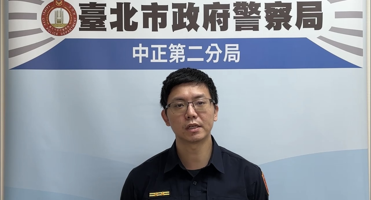 廈門街派出所所長朱宥任說明案情畫面。 （圖/記者 張泓笙翻攝）
