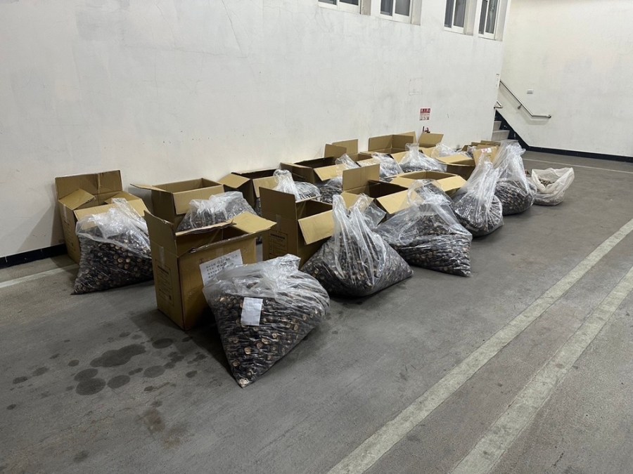 嚴查中國香菇 金門料羅商港已查獲逾3噸走私貨 209 cnews204240321a21