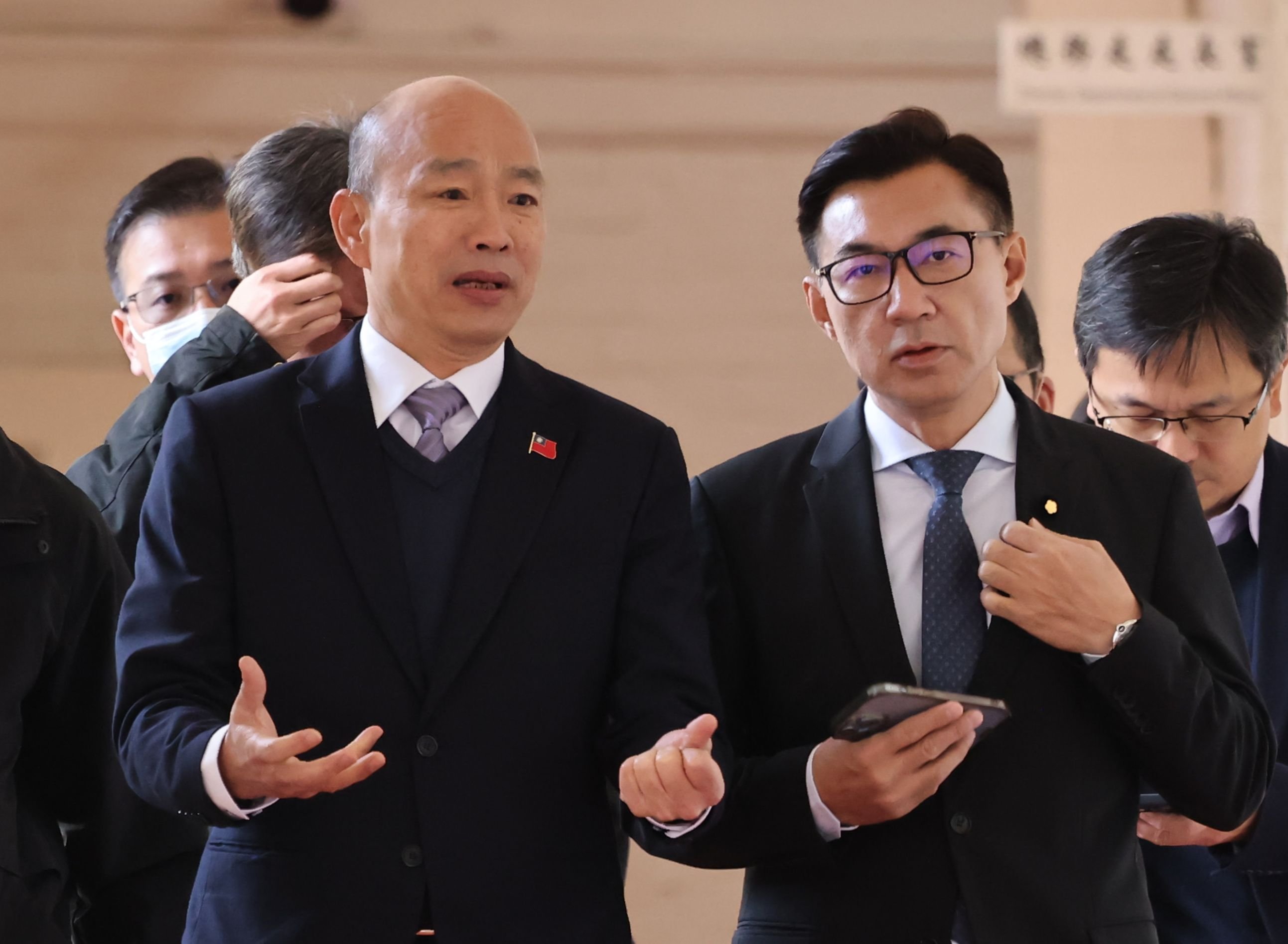 馬文君安排5月16日前往太平島考察,22日上午截止報名,立法院長韓國瑜(左)未報名,將由副院長江啟臣(右)領軍。資料照片/林啟弘攝