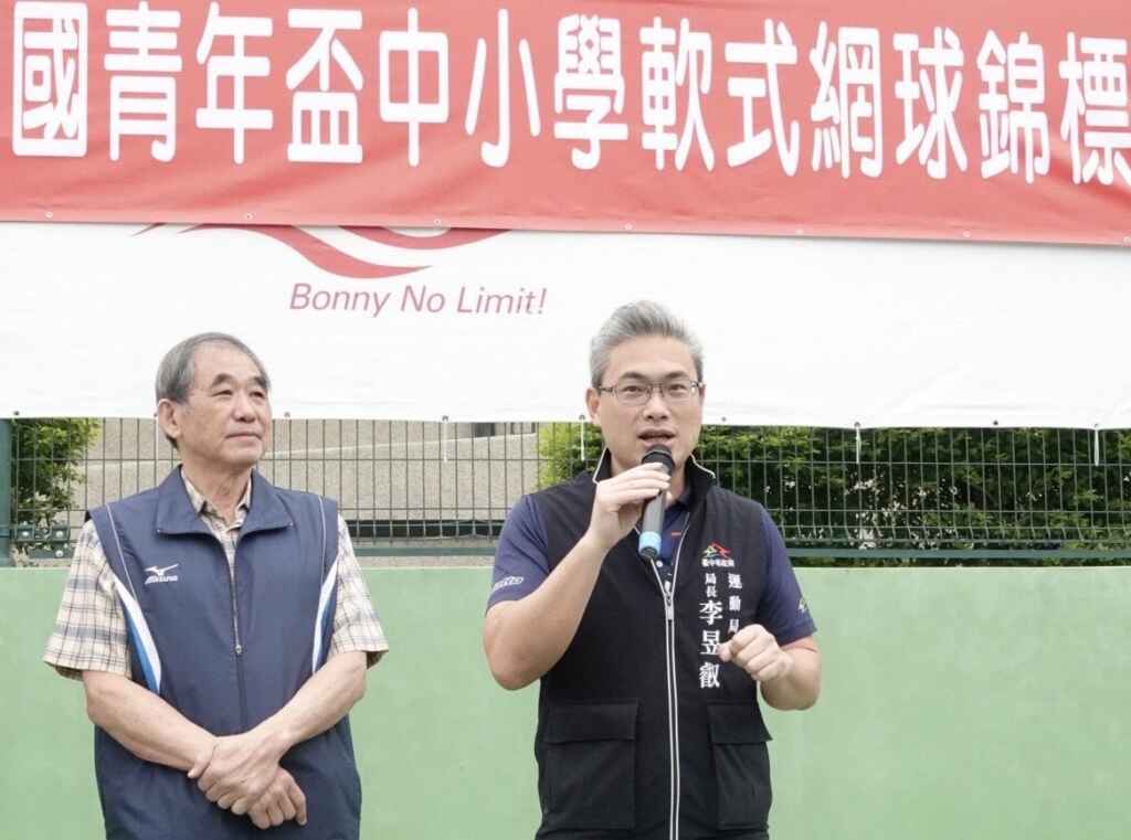 ▲ 運動局長李昱叡代表市長盧秀燕出席開幕,歡迎全國選手齊聚台中。(記者廖妙茜翻攝)