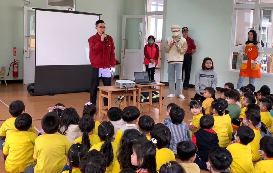 基隆消防局前進幼兒園宣導 游家懿:提高小朋友防火防災意識 164 cnews204240323a03
