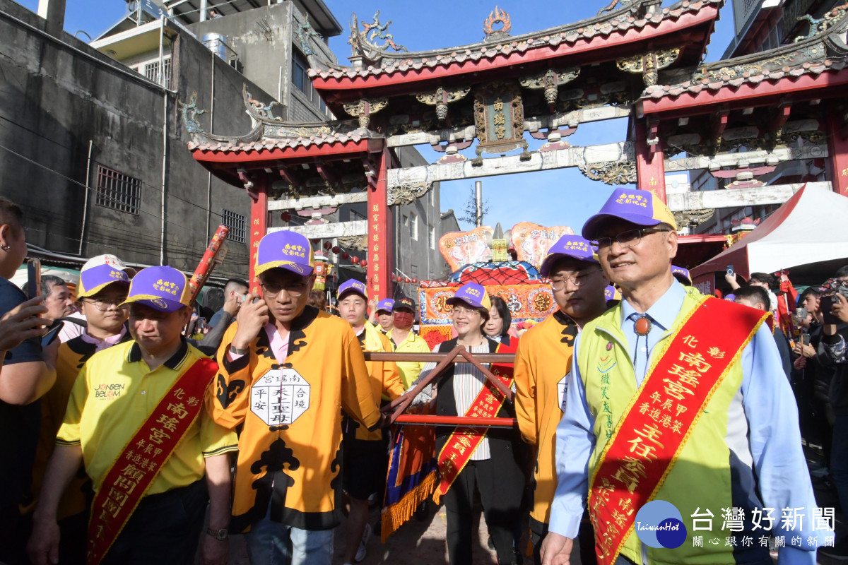 彰化南瑤宮笨港進香起駕,開基三媽首次出巡。圖/記者鄧富珍攝