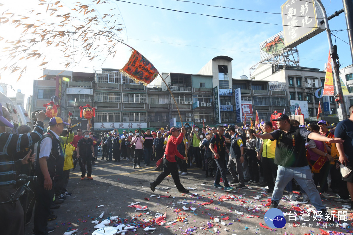 彰化南瑤宮笨港進香起駕,開基三媽首次出巡。圖/記者鄧富珍攝
