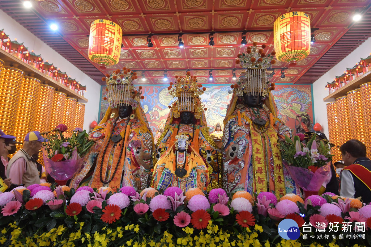 彰化南瑤宮笨港進香起駕,開基三媽首次出巡。圖/記者鄧富珍攝