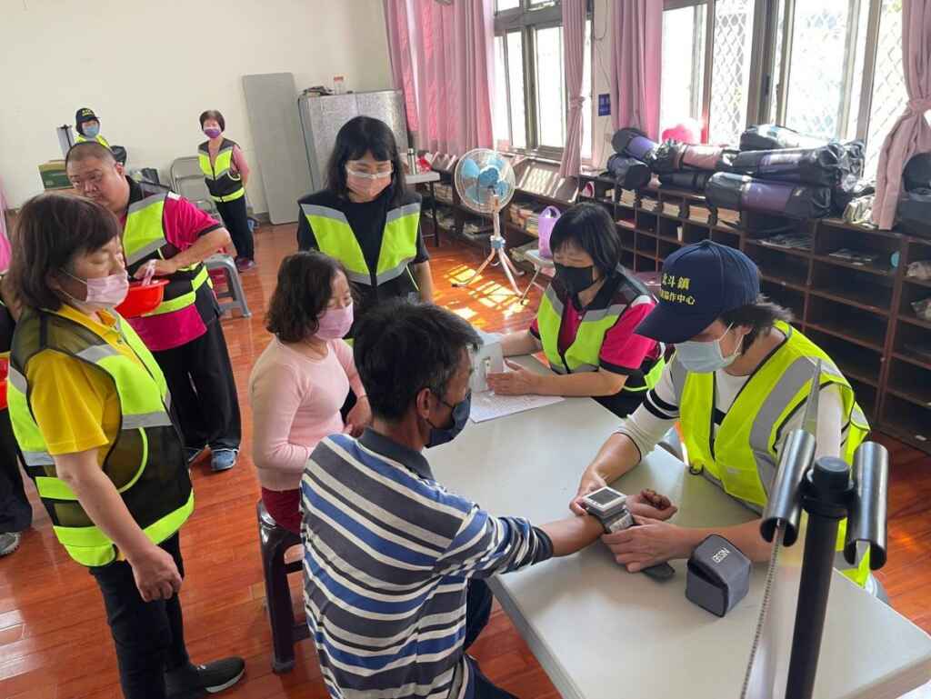 ▲北斗鎮災害協作中心今天在北斗鎮公所及北斗鎮中寮社區進行演練活動。(彰化縣消防局提供)