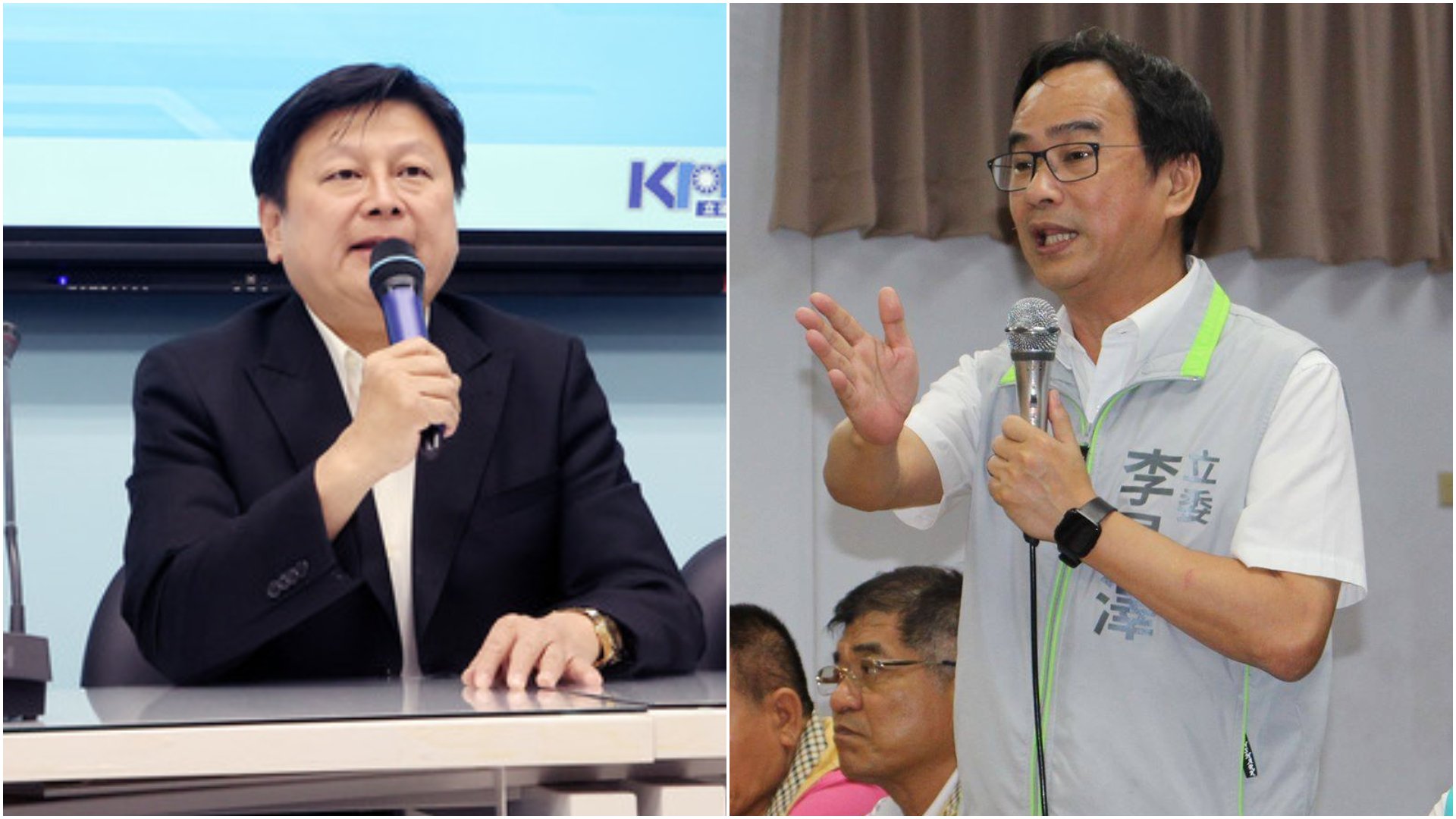 交通部認花東快條例違憲，傅崐萁質詢時爆氣拍桌「輪得到你們說三道四？」李昆澤則諷「球不是這樣踢的」。中央社資照、李昆澤臉書
