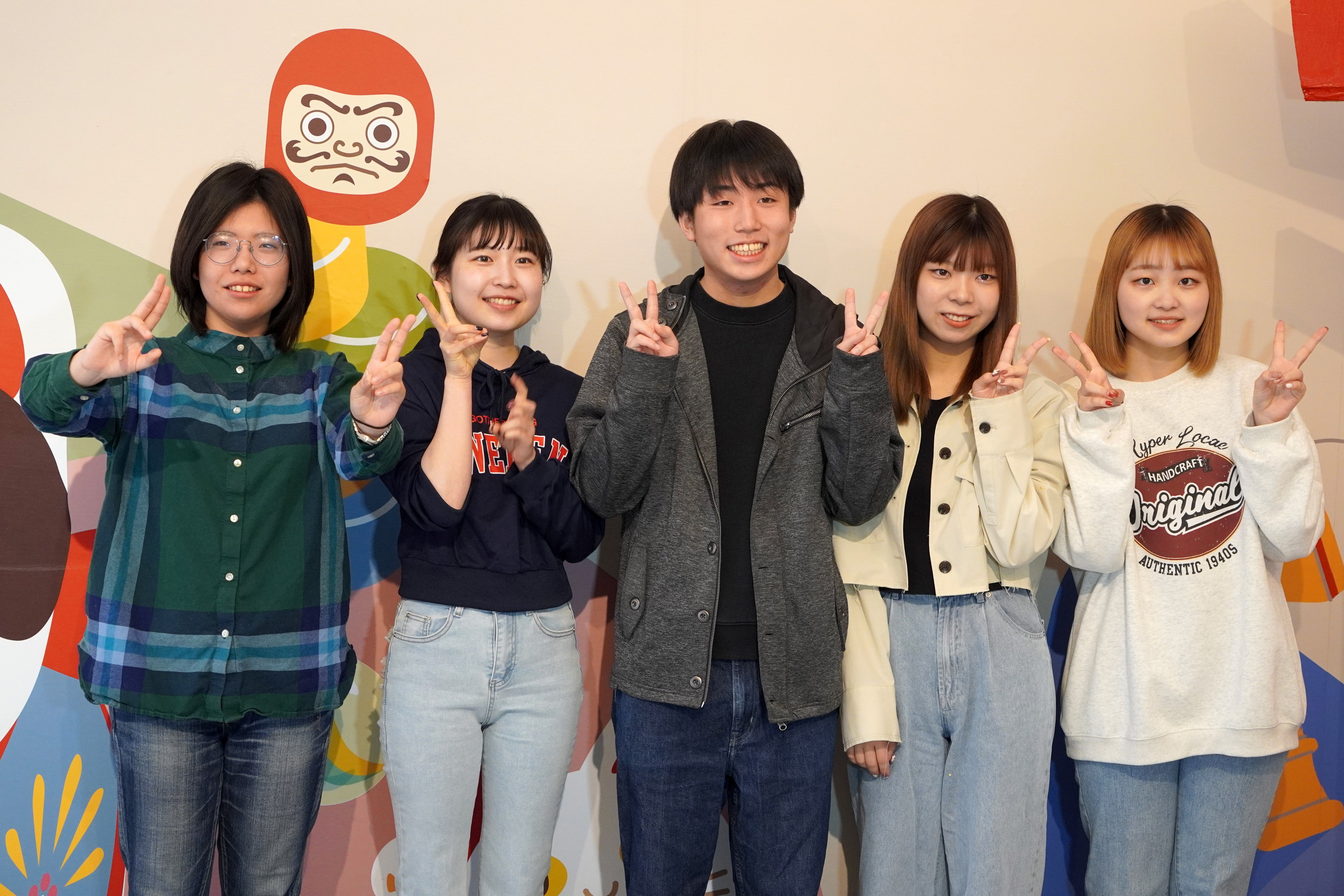 ▲日本宮崎大學五位學生到台灣姊妹校大葉大學教育實習。（記者張溎壕攝）