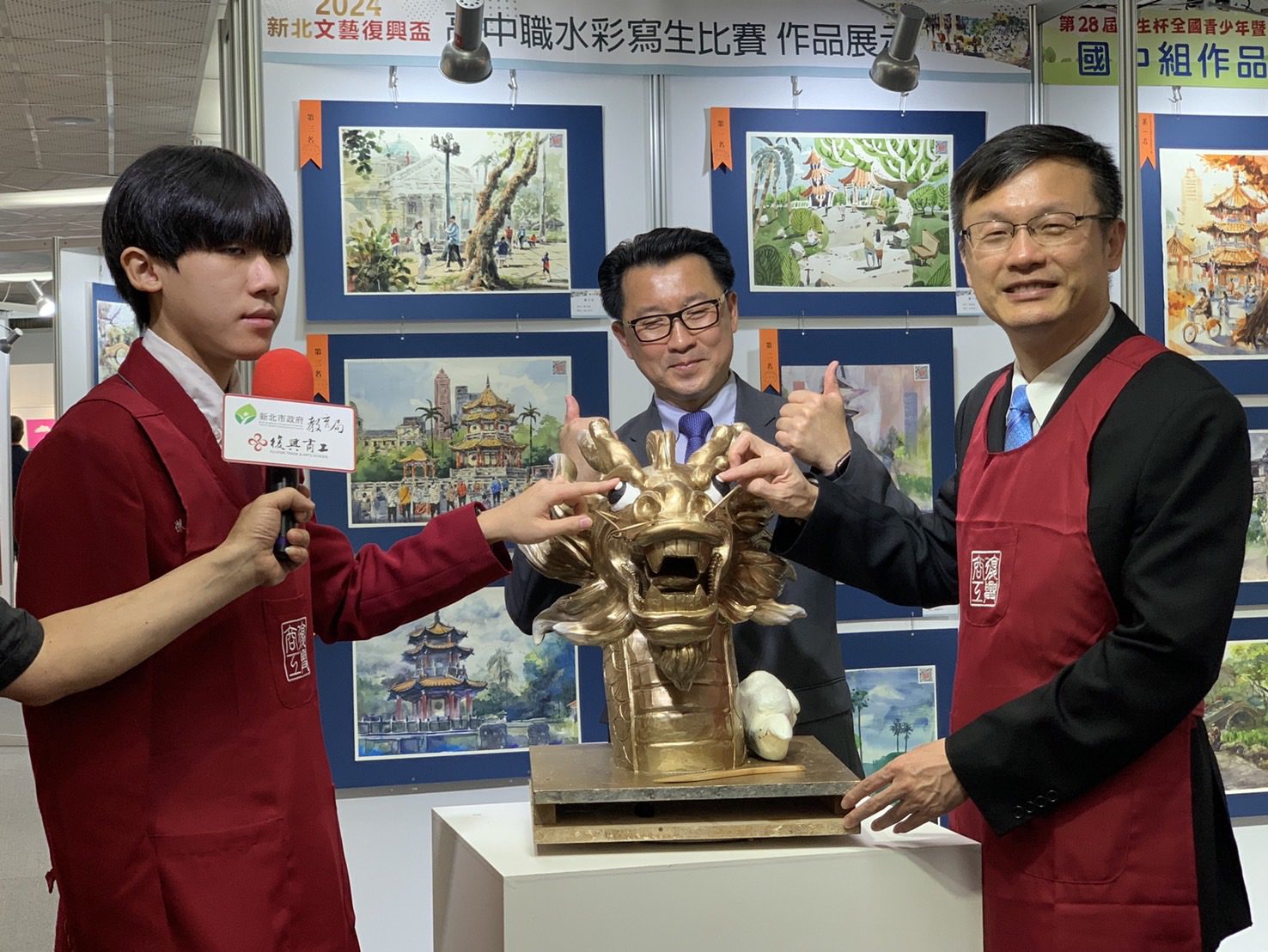 全國唯一新北Arts &amp; Design展能中心開幕　首展全國高中職寫生比賽獲獎作品