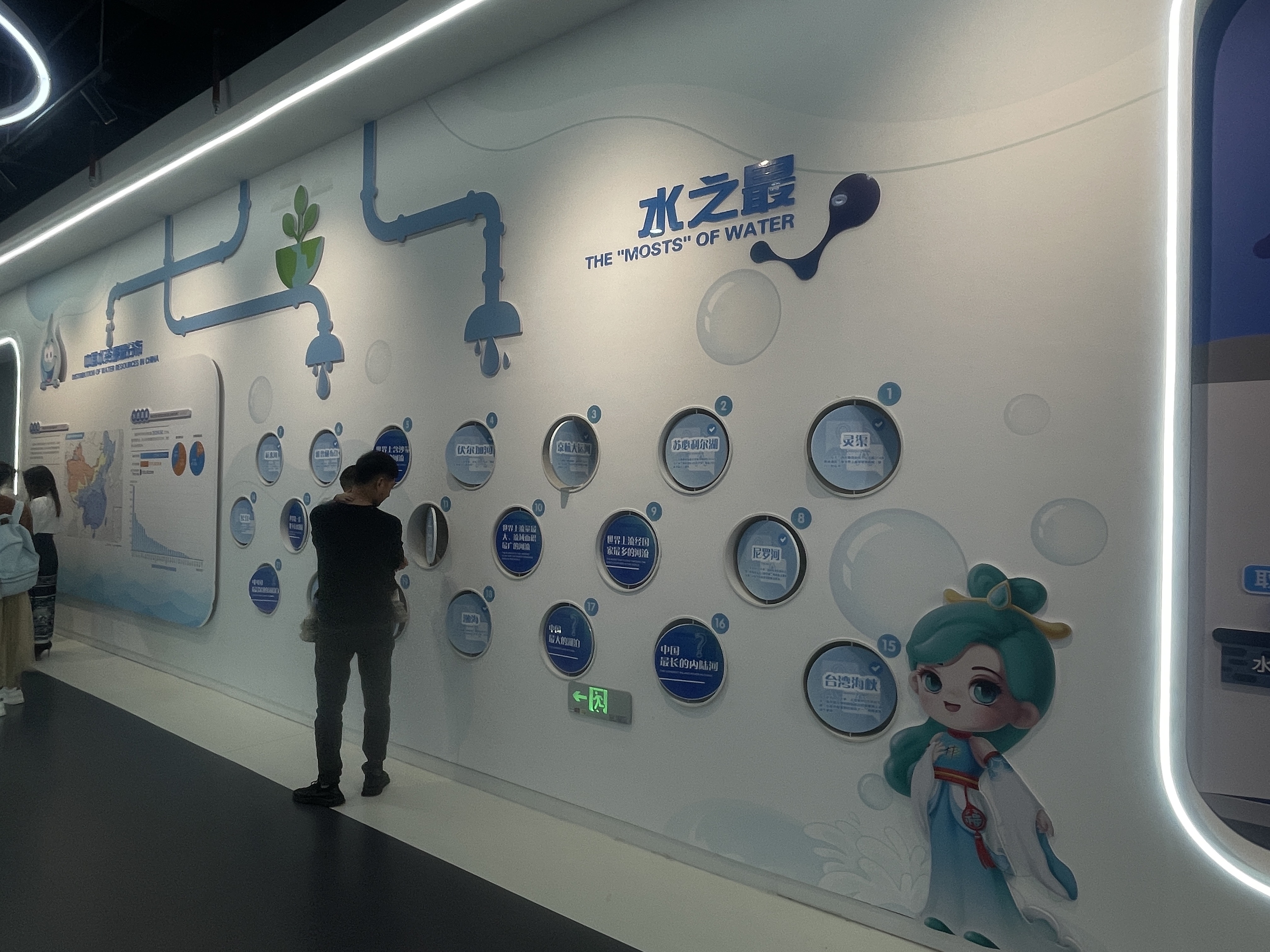 郴州水世界展館內,處處都是互動體驗。 圖/陳素貞攝