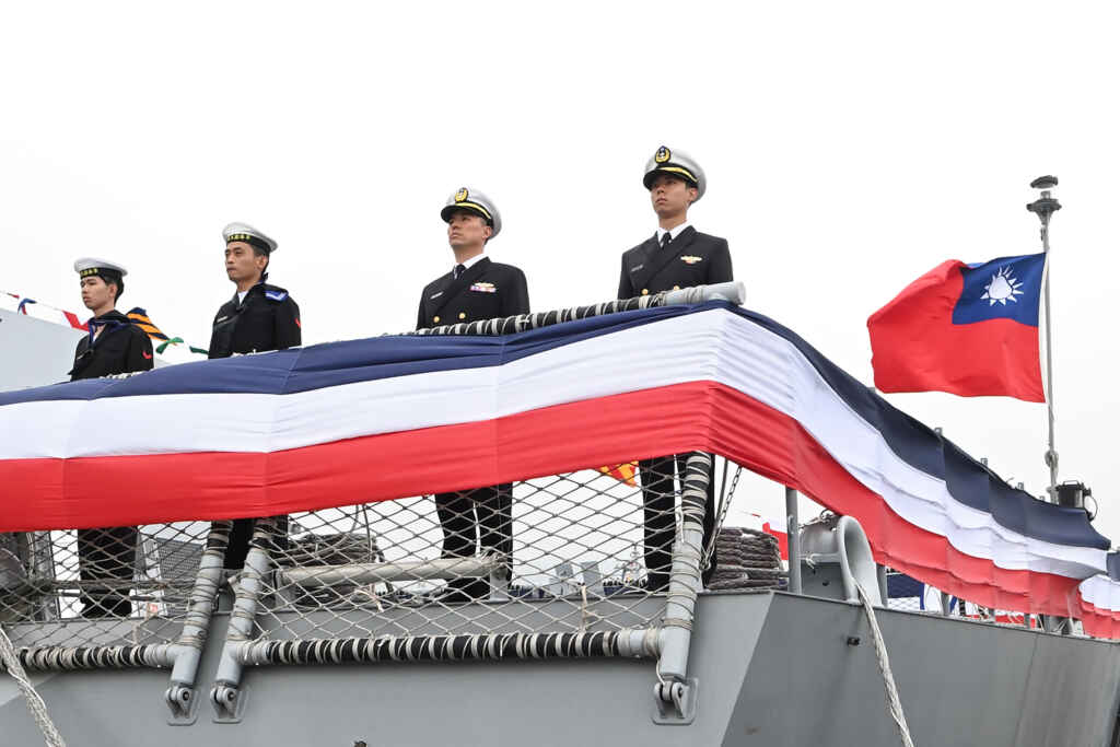 ▲蔡英文總統主持「高效能艦艇安江、萬江軍艦」交艦典禮,共同見證「國艦國造」的豐碩成果。(記者張玉泰攝)