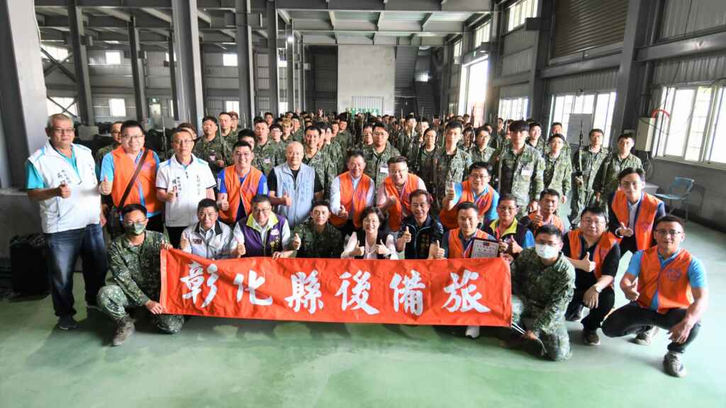 ▲彰化縣長王惠美慰勞後備旅教育召集訓練的弟兄計466人。(彰化縣政府提供)