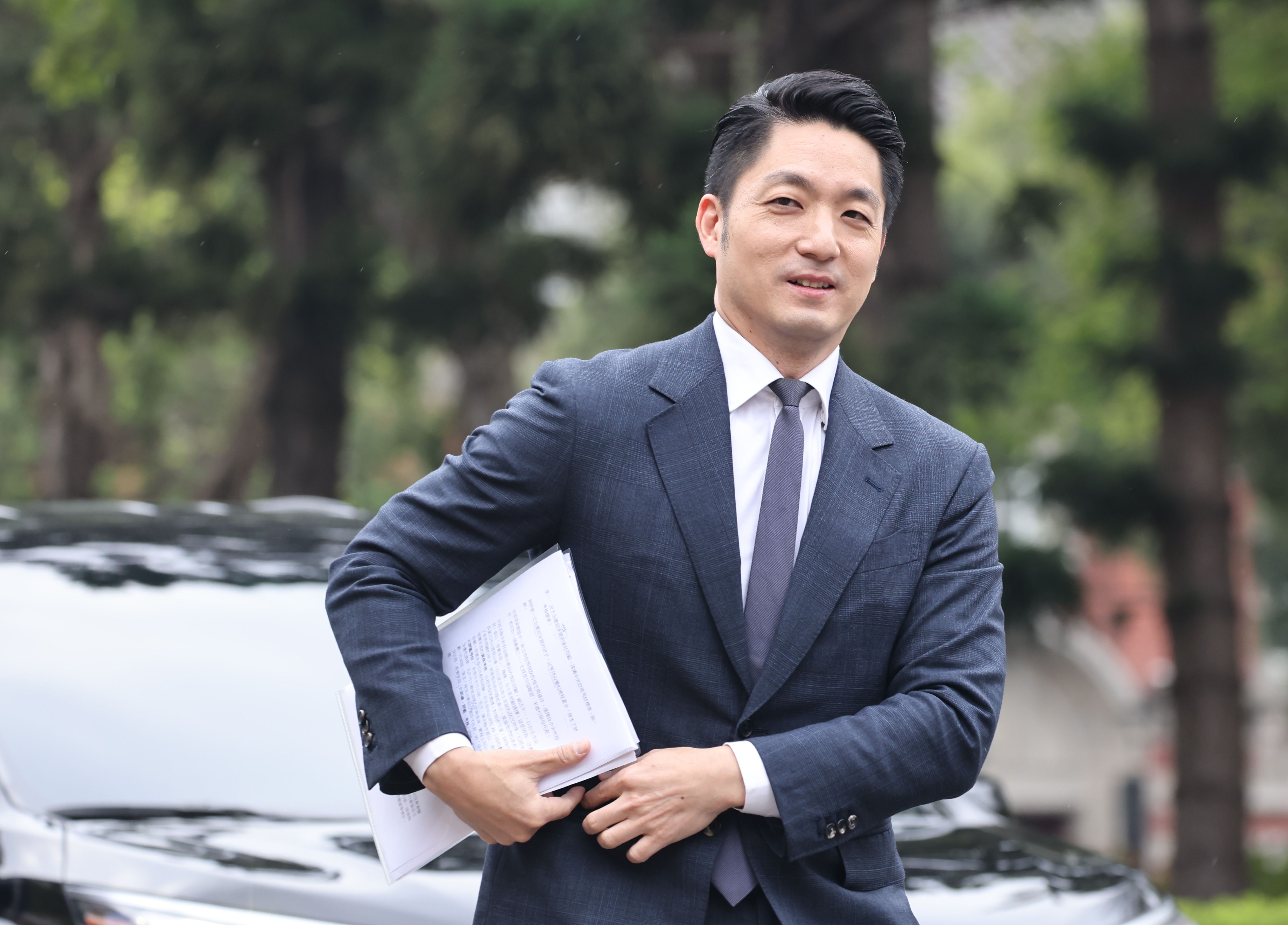 台北市長蔣萬安28日為寶林茶室中毒案,臨時改行程親赴行政院會。資料照片/林啟弘攝