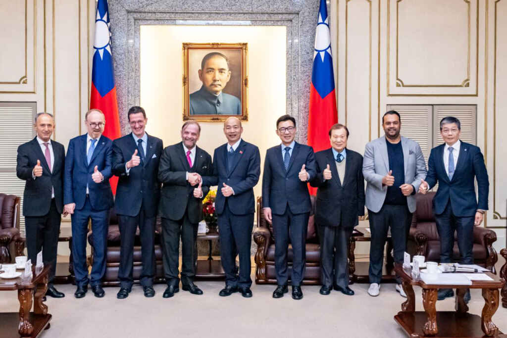 ▲立法院韓國瑜院長接見歐洲在台商務協會訪問團，盼台歐高等教育有更多交流。（立法院提供）