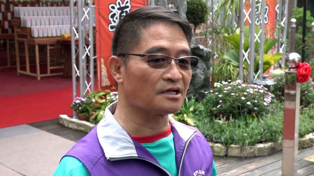 ▲玄門山九龍分會會長楊儒堅說，本次法會不僅是一次宗教盛事，更是一個教育和慈善的平台，提醒社會大眾孝道不僅是對祖先的尊敬，也是對生活中的長輩和周圍人的關愛。（記者林明佑攝）