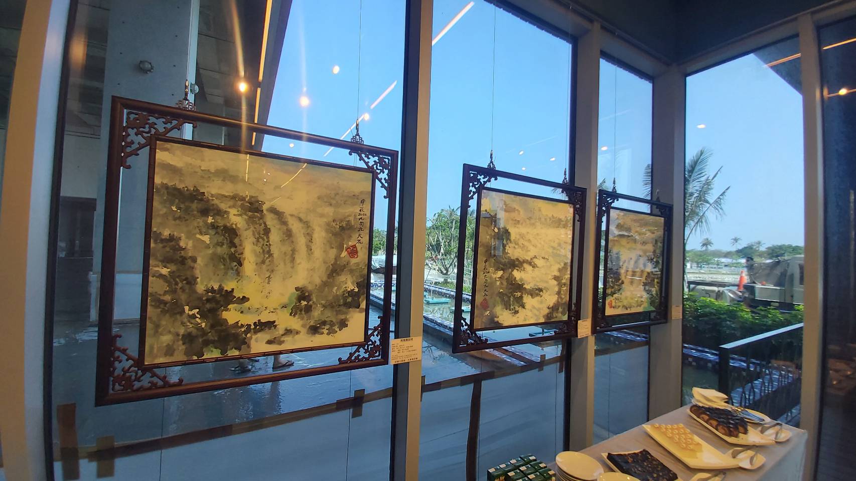 ▲曹慶先生公益畫展，畫展所得將全數捐助創世基金會。（圖／記者陳彥霖攝2024.04.01）