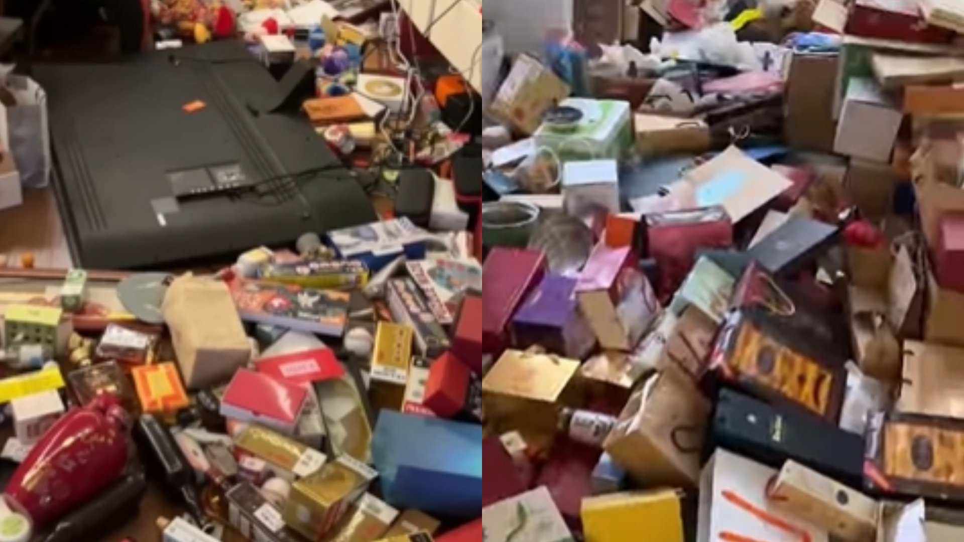 傅崐萁花蓮家中也因地震一片狼籍,東西散落一地。翻攝傅崐萁臉書