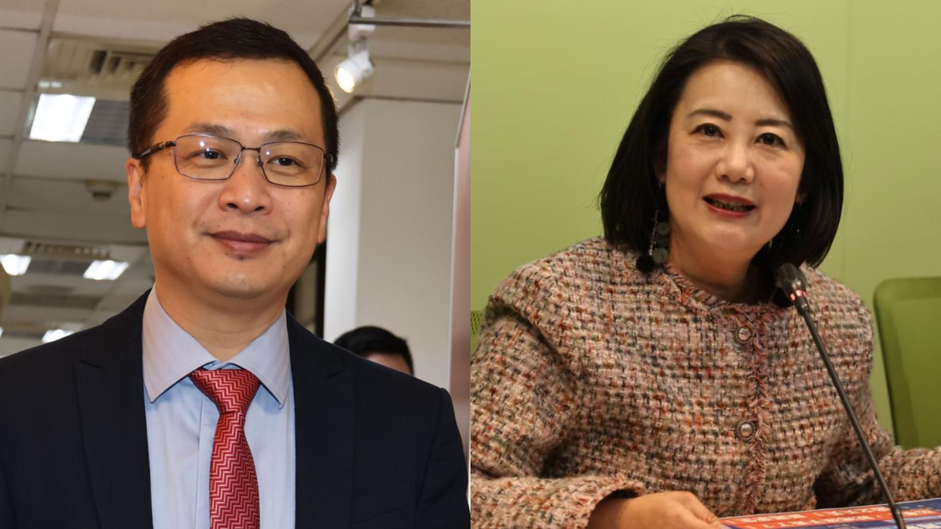 羅智強(左)提案禁官員反質詢「可要求離場」,吳思瑤(右)批把議事廳當足球場。資料照片/林啟弘攝