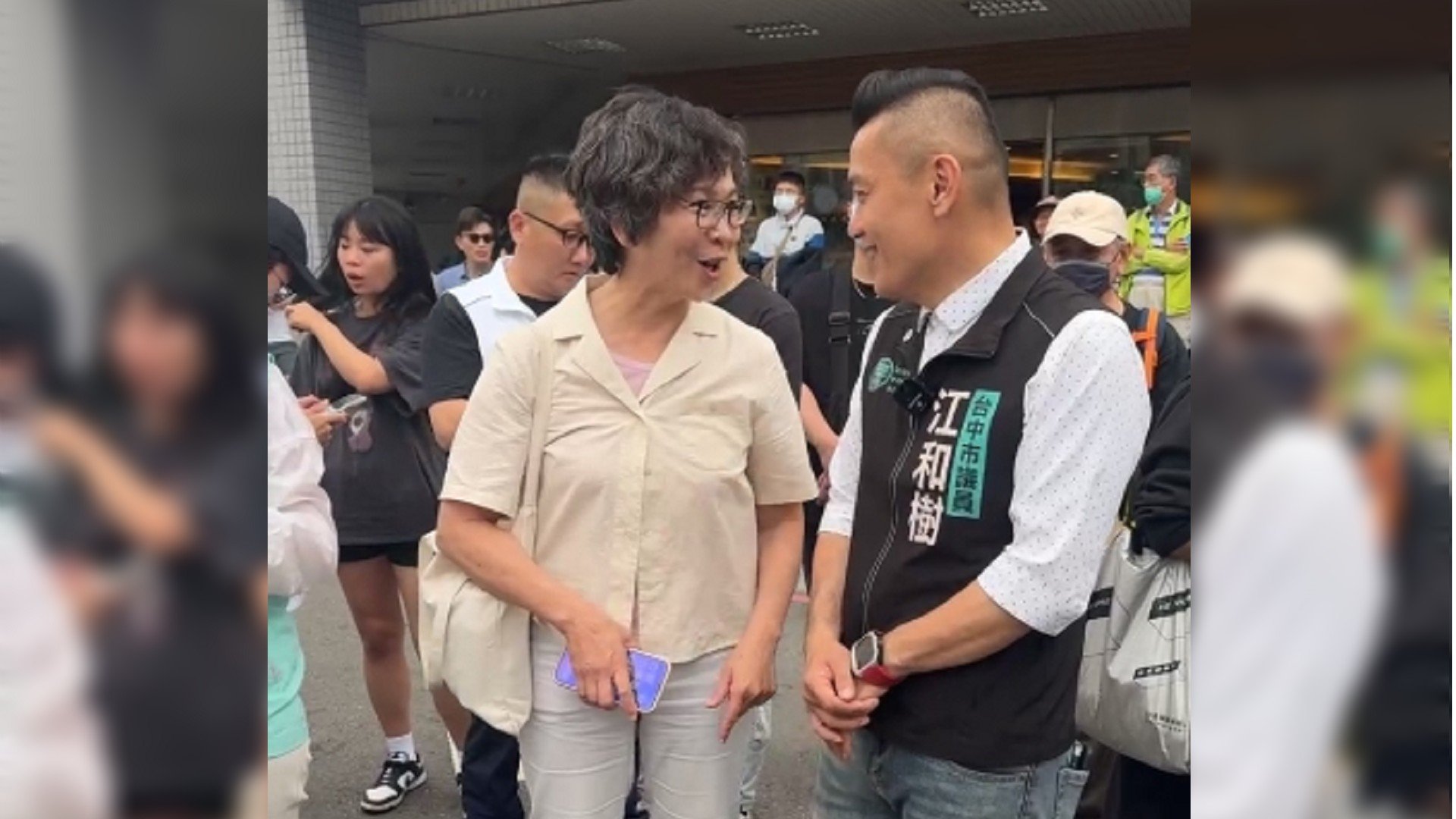 蔡壁如（左）跟江和樹（右）大吐苦水。翻攝江和樹臉書直播