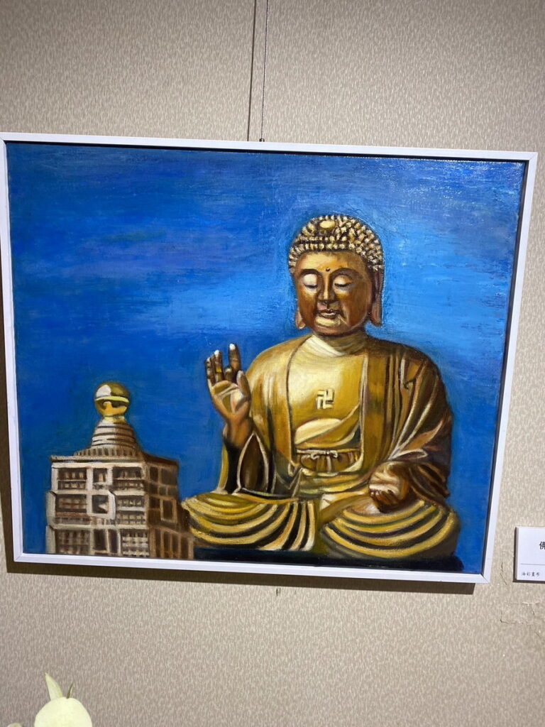 現場展示胡嘉蕙 畫作