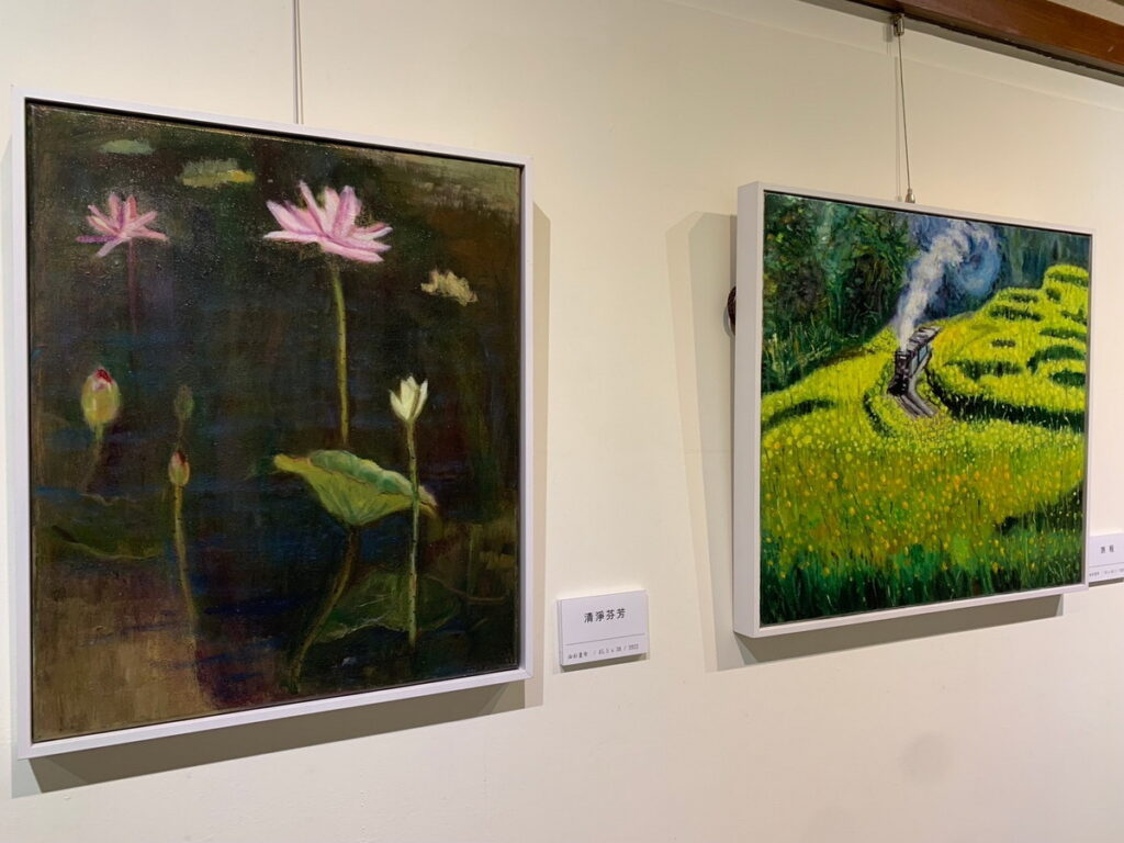 現場展示胡嘉蕙 畫作