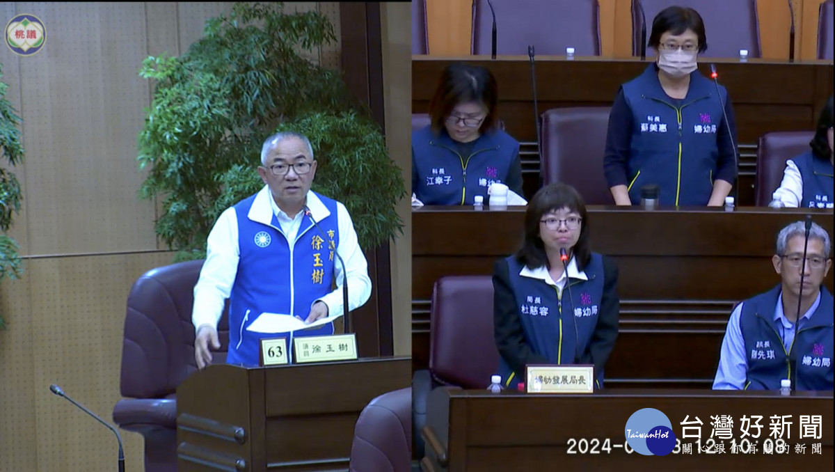 國民黨團總召徐玉樹、副召集人梁為超期盼婦幼局能持續擴大各項婦女福利政策，讓市民有感。照片∕黨團提供