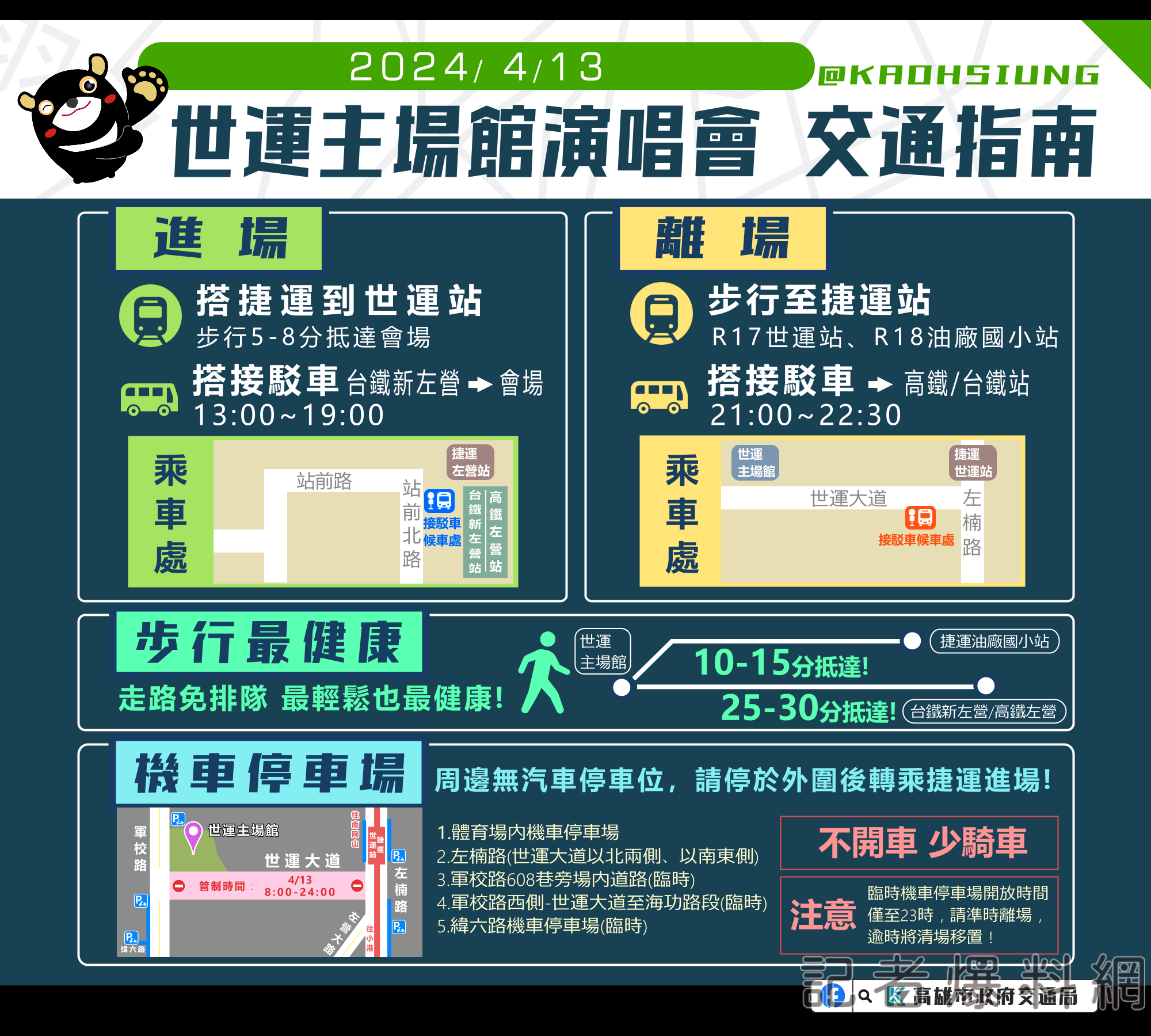 ▲GOLDEN WAVE in TAIWAN演唱會交通指南。(圖/交通局提供)