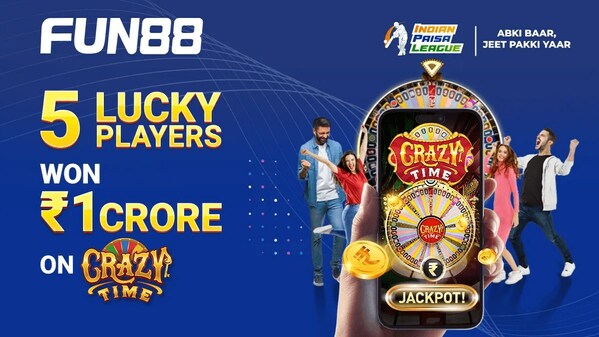 Fun88 新富翁:5 位幸運玩家在 Crazy Time 贏得大獎