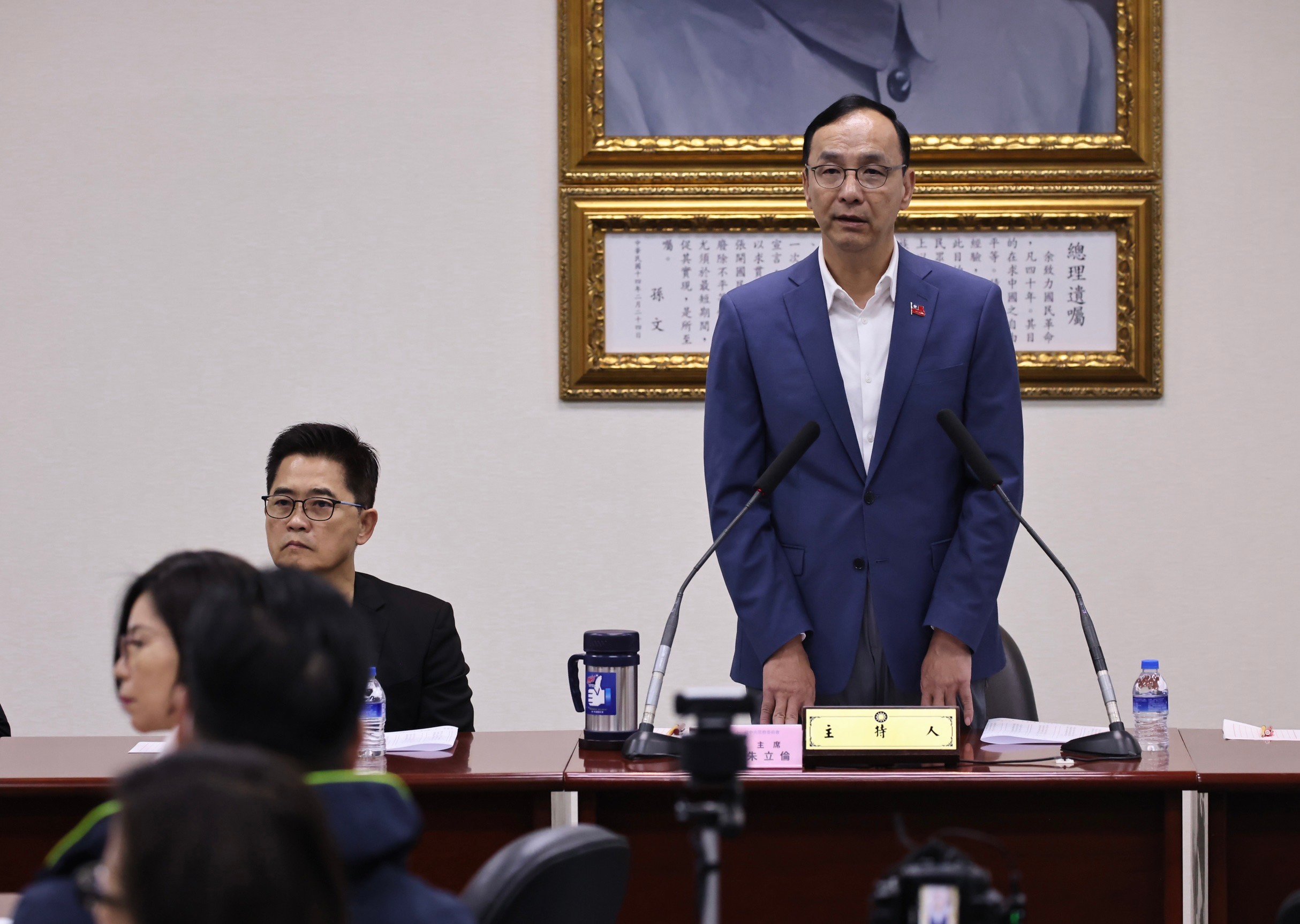 朱立倫證實下午4點前總統馬英九將在北京與對岸領導人習近平見面。林啟弘攝