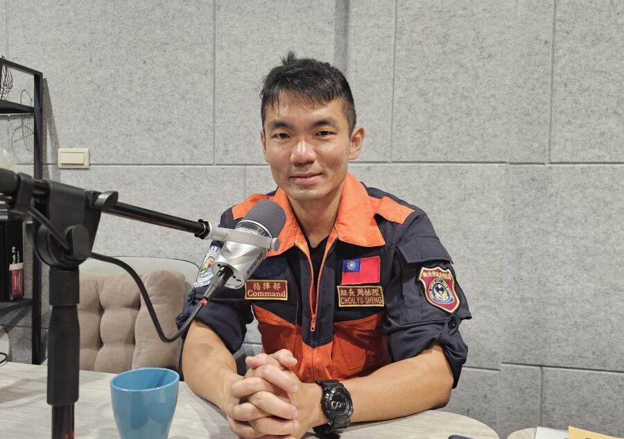 圖/新北市消防局特搜隊組長張祐陞,從警校畢業,投入救難特搜任務已近20年。(圖/本報照片)