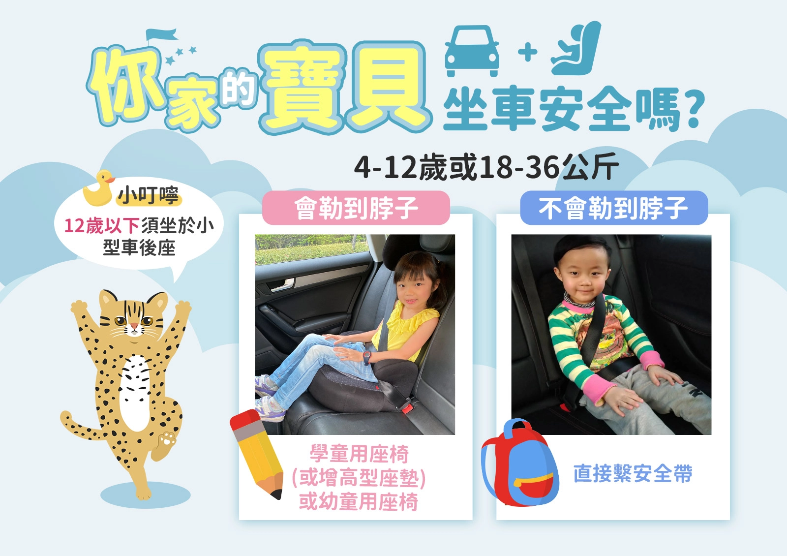 交通部兒童安全座椅懶人包:https://gov.tw/dGK
