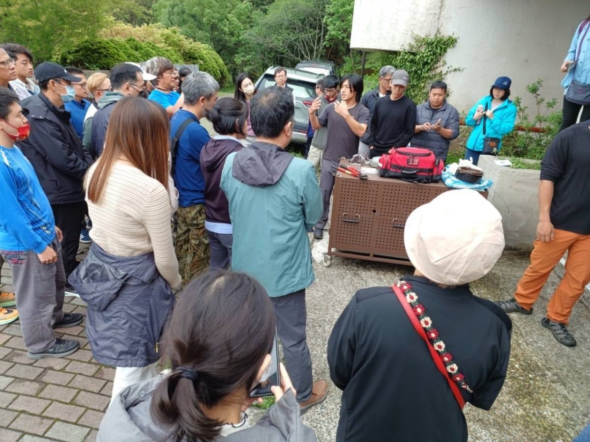 ▲臺北市立動物園講解臺灣黑熊救援工作流程(林業保育署新竹分署提供)