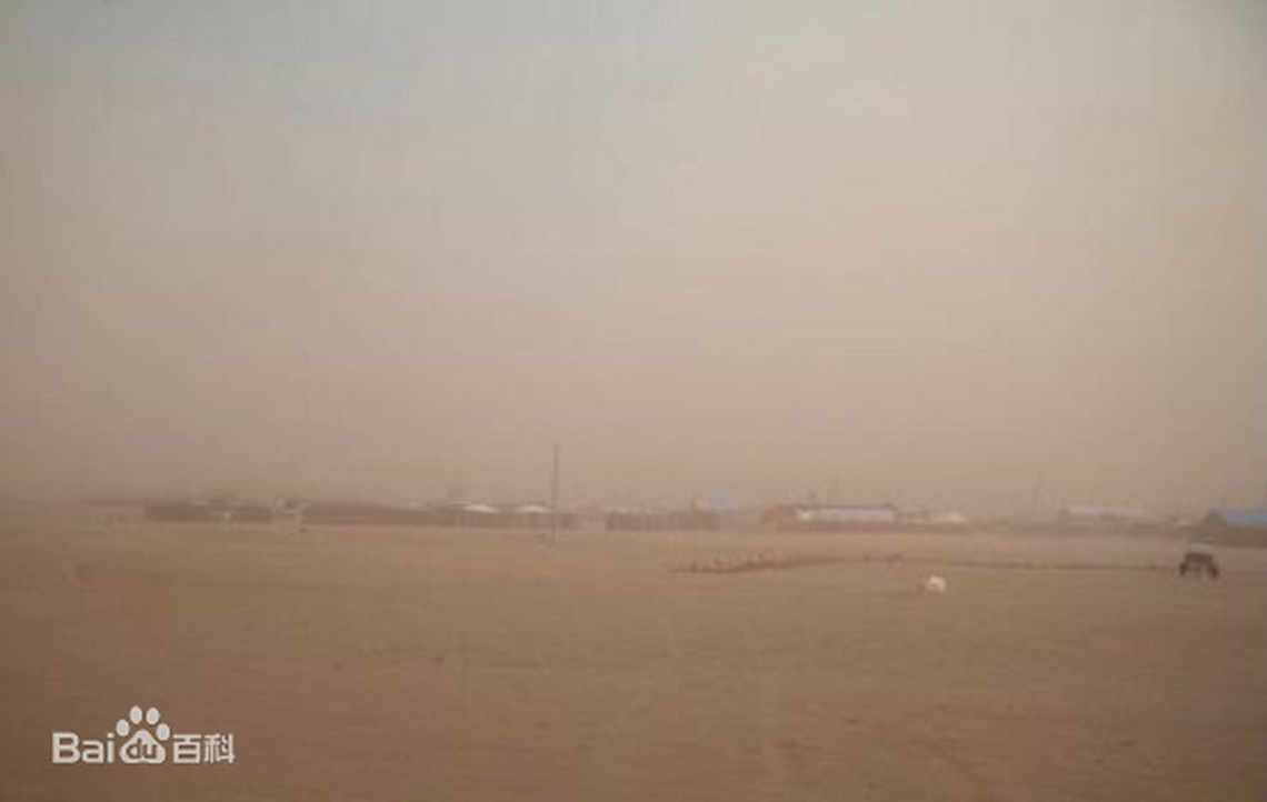 蒙古國大部分地區遭強烈沙塵暴籠罩